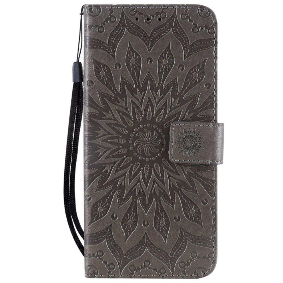 Pressed Printing Sunflower Pattern Horizontal Flip Pu Leather Case For Huawei P Smart Z / Y9 Prime (2019), With Holder & Card Slots & Wallet & Lanyard 8881471542723