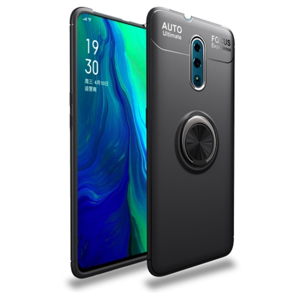 Shockproof Tpu Case For Oppo Reno, With Invisible Holder (Black) Black 8881471544079