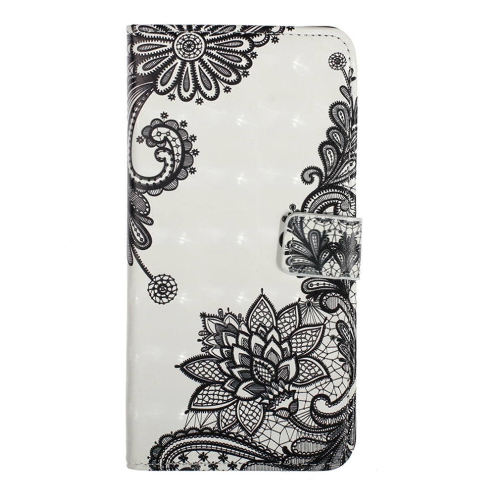 For Galaxy A40 3D Coloured Drawing Horizontal Flip Leather Case, With Holder & Card Slots & Wallet(Diagonal Flower) 8881471546936