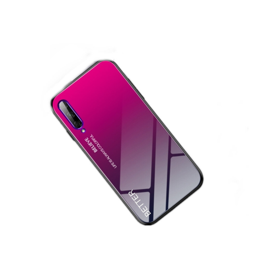 Shockproof Tempe Glass + Tpu Case For Huawei Honor 9X Pro(Rose ) Red 8881471542433