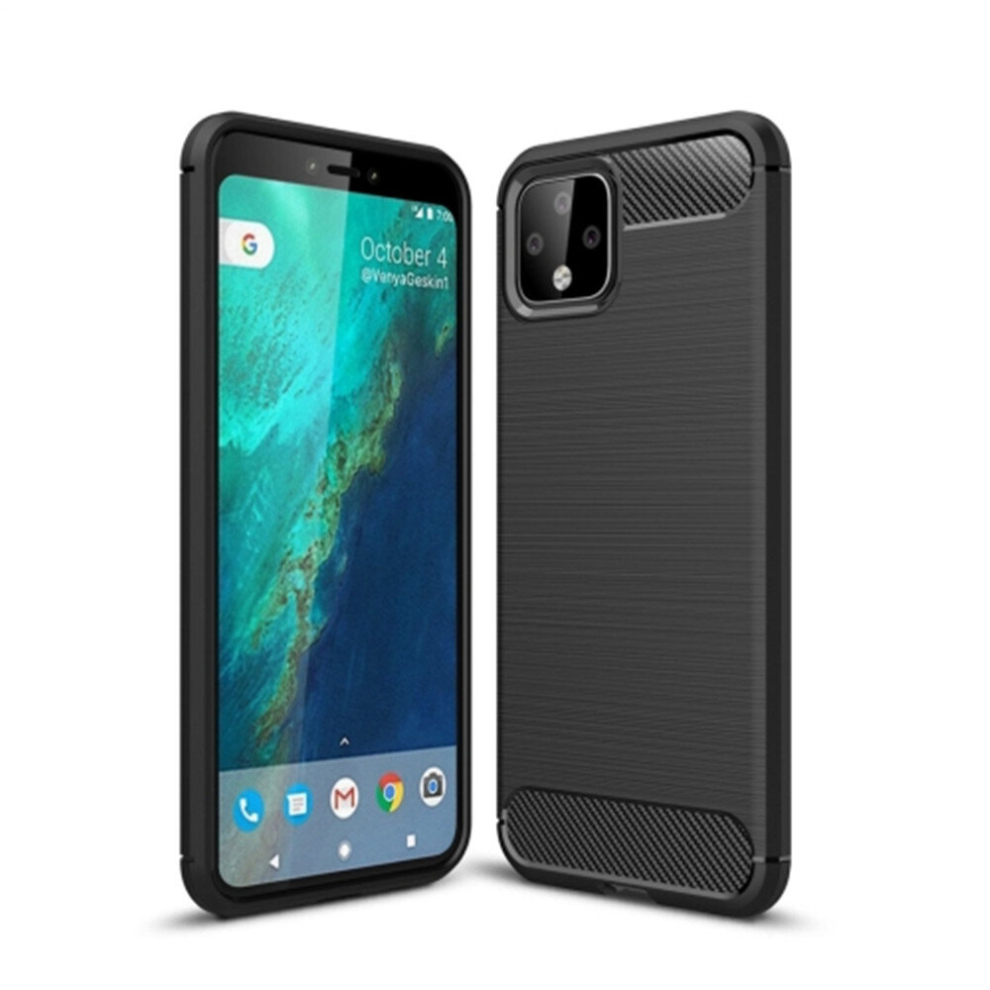Brushed Texture Carbon Fiber Tpu Case For Google Pixel 4XL(Black) Black 8881471549616