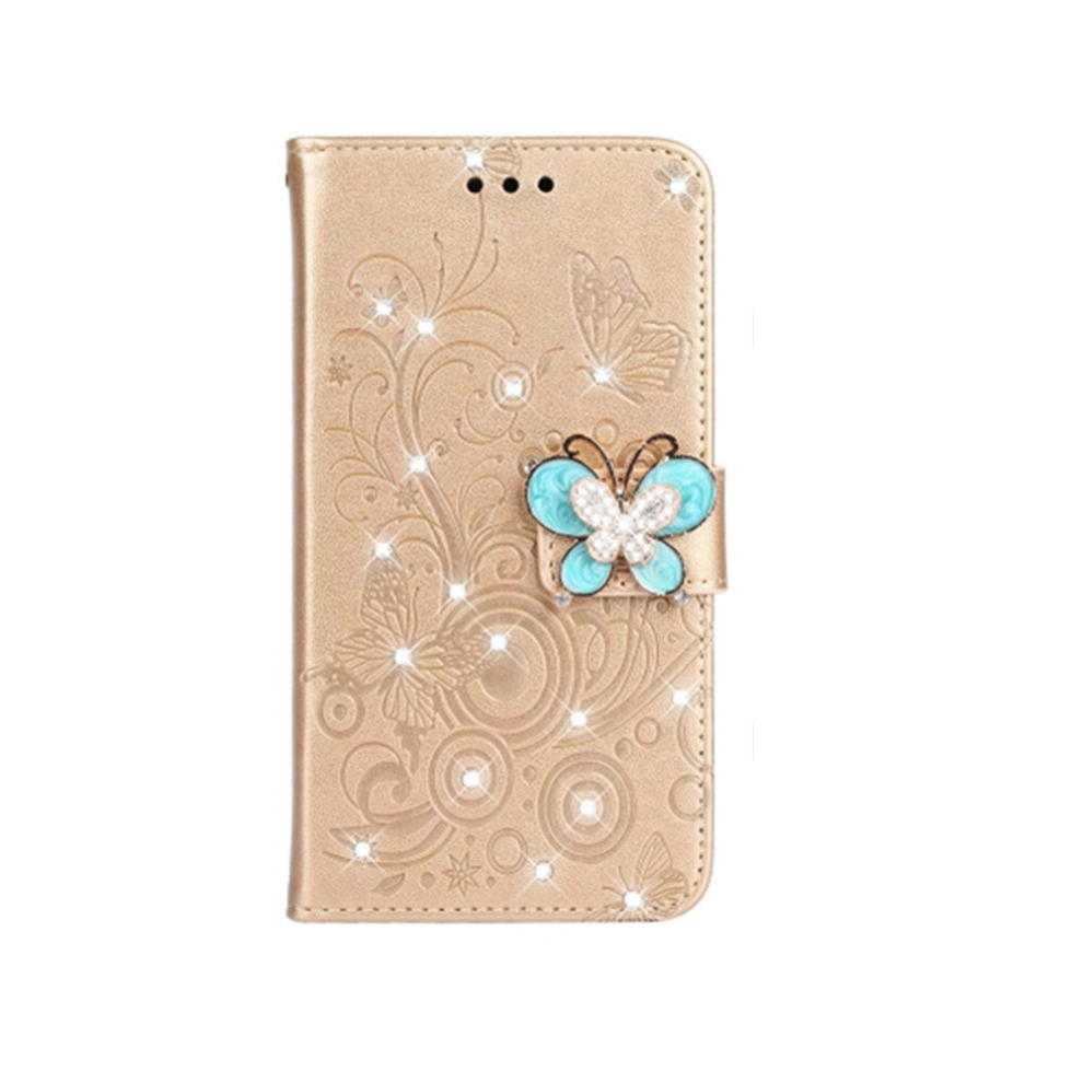Diamond Encrusted Butterflies Love Flowers Pattern Horizontal Flip Leather Case For Huawei P30 Pro With Holder & Card Slots & Wallet & Lanyard(Butte 8881471542792