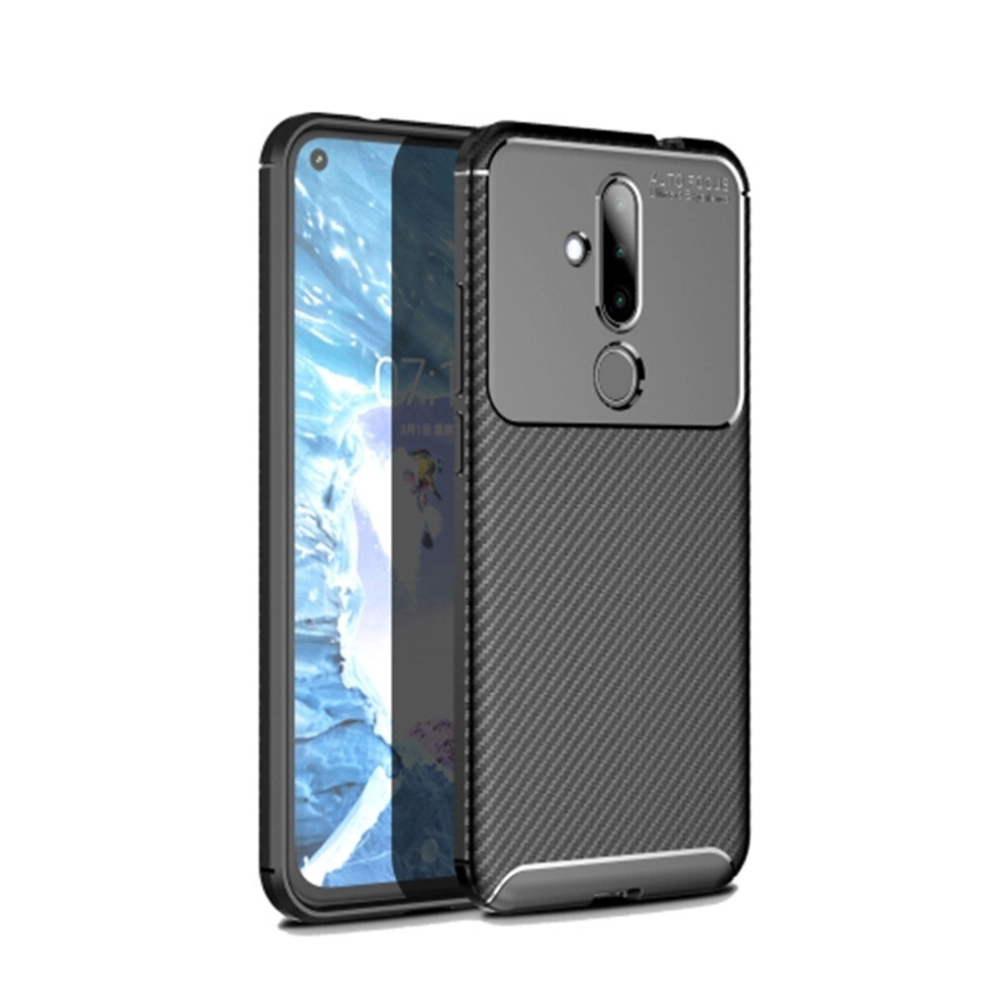 Carbon Fiber Texture Shockproof Tpu Case For Nokia 6.2 / X71 (Black) Black 8881471544345