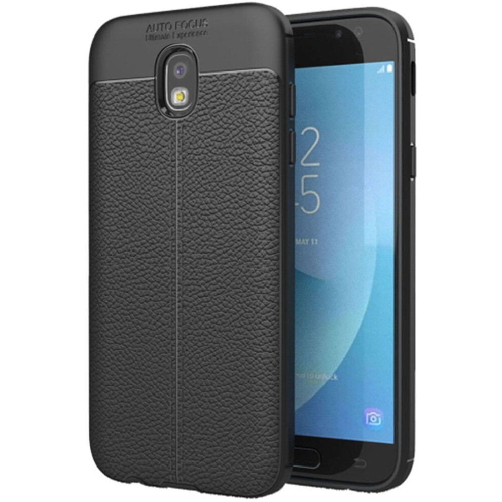 For Galaxy J5 (2017) Litchi Texture Tpu Protective Back Cover Case (Black) Black 8881471540187