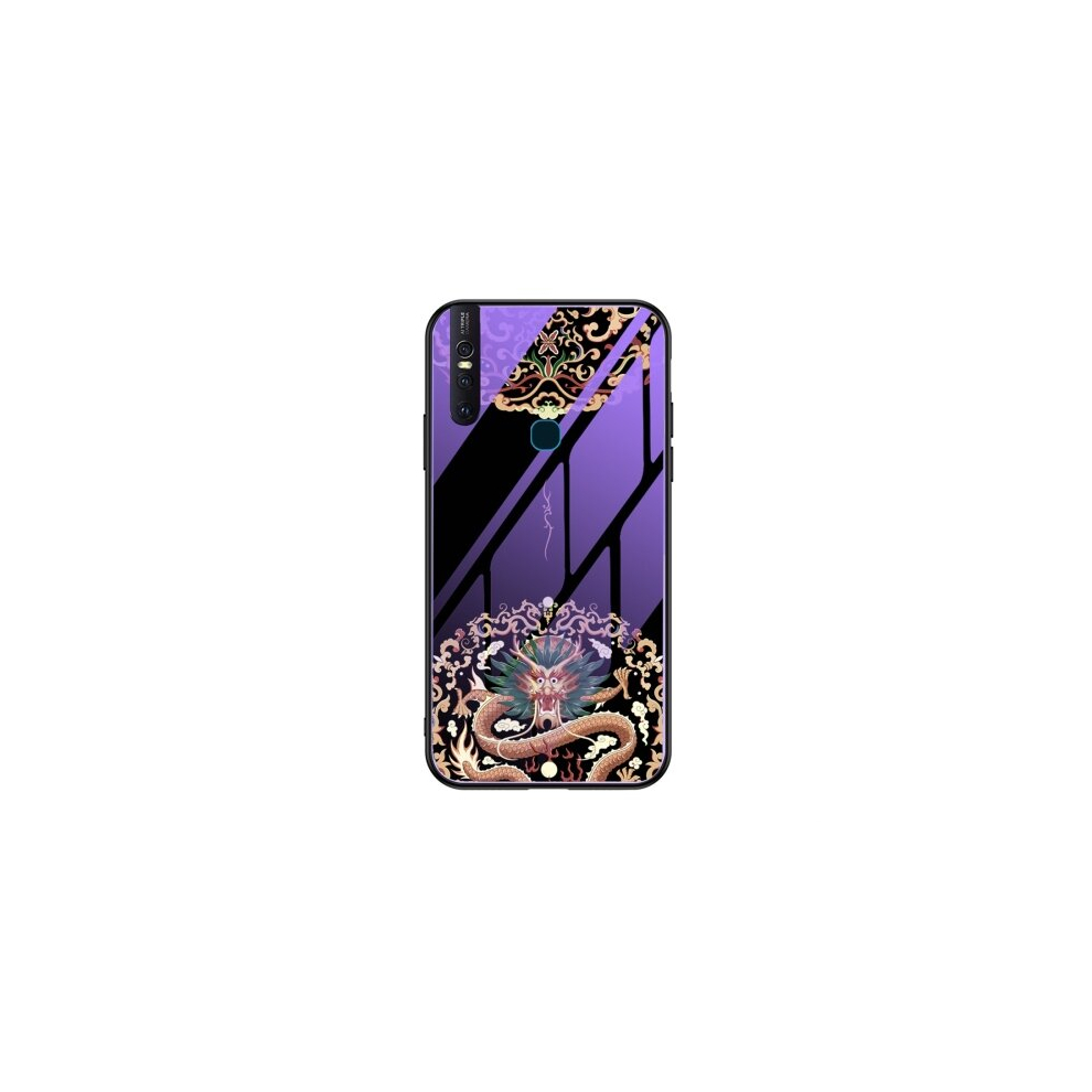 For Vivo V15 Luminous Painting Glass + Tpu Protective Case(Dragon) 8881471539969
