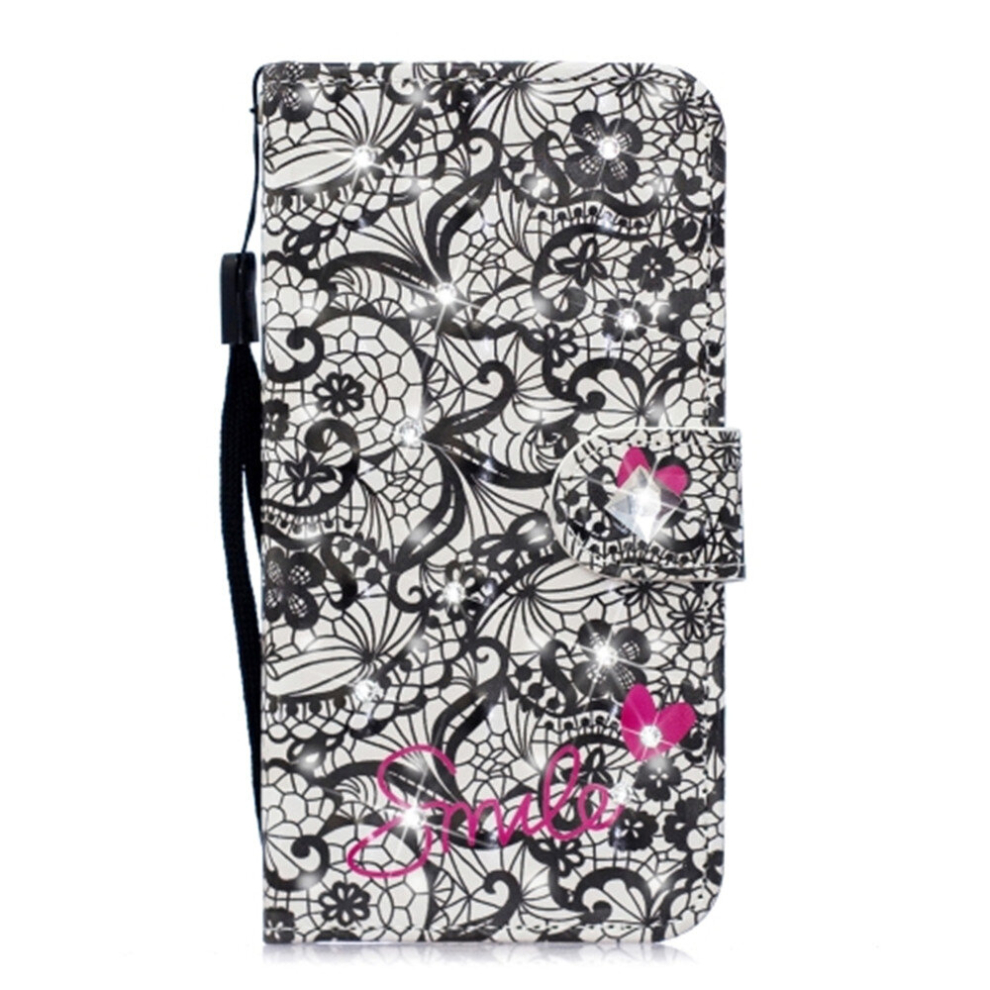 3D Diamond Encrusted Painting Pattern Coloured Drawing Horizontal Flip Pu Leather Case With Holder & Card Slots & Wallet For Xiaomi Redmi Note 6 Pro(L 8881471553460