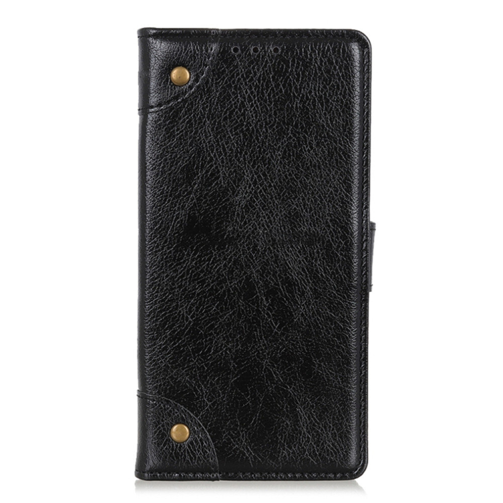 Copper Buckle Nappa Texture Horizontal Flip Leather Case For Oppo Reno A, With Holder & Card Slots & Wallet (Black) Black 8881471556713