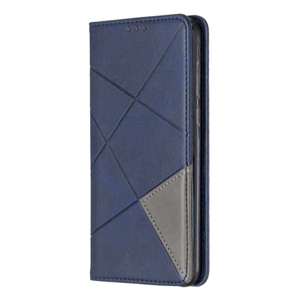 Rhombus Texture Horizontal Flip Magnetic Leather Case With Holder & Card Slots For Huawei P Smart (Enjoy 7S)(Blue) Blue 8881471553736