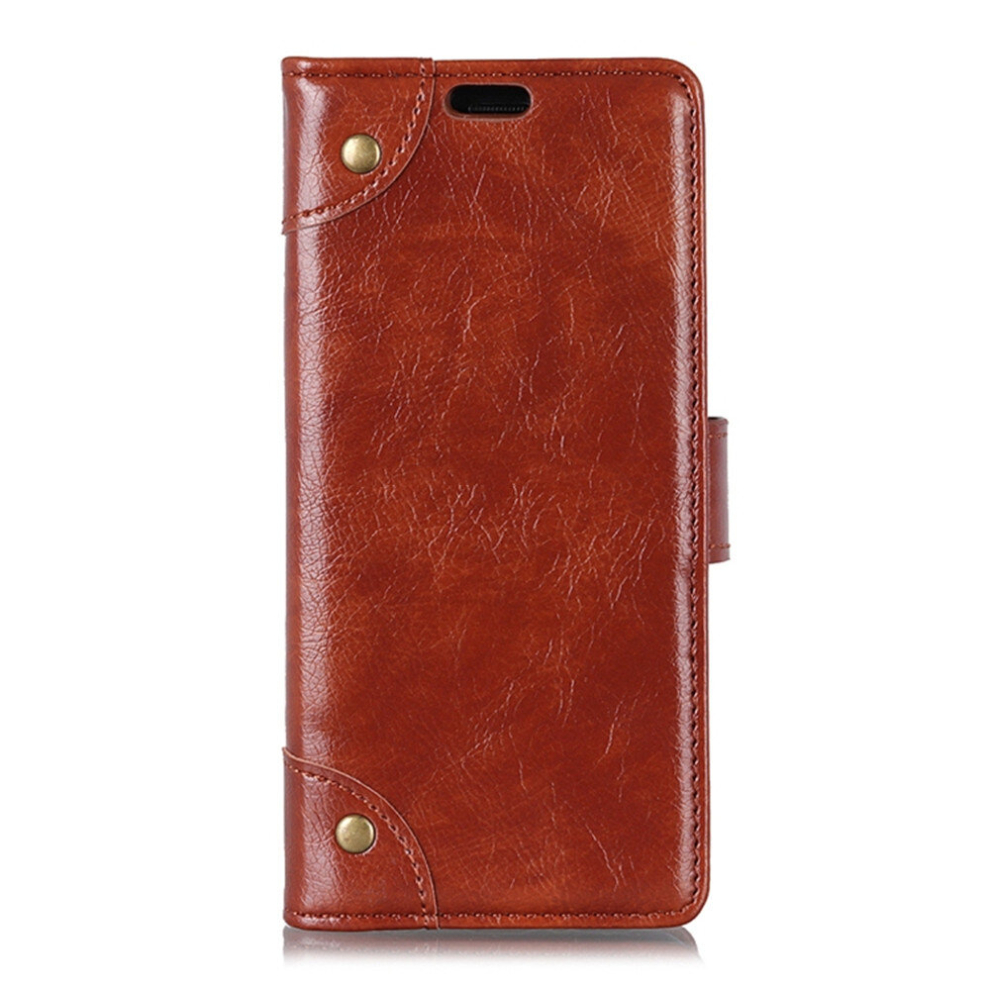 Copper Buckle Nappa Texture Horizontal Flip Leather Case For Xiaomi Mi 8 Lite, With Holder & Card Slots & Wallet (Brown) Brown 8881471556768