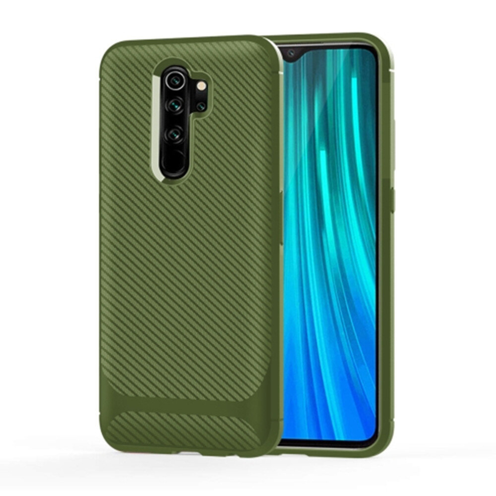 For Xiaomi Redmi Note 8 Pro Carbon Fiber Texture Shockproof Tpu Protective Case(Green) Green 8881471552982