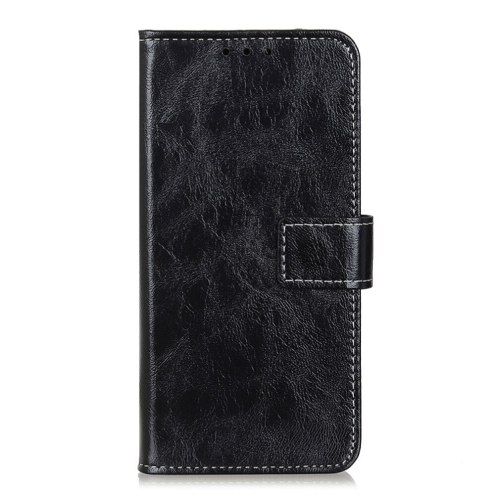 Retro Horizontal Flip Leather Case For Wiko Y80, With Holder & Card Slots & Wallet & Photo Frame (Black) Black 8881471553774