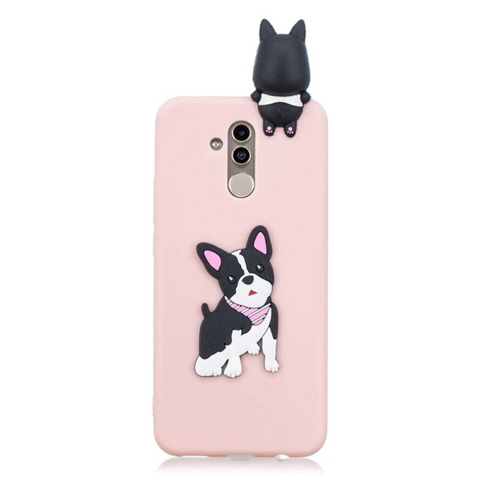 2 Pcs For Huawei Mate 20 Lite 3D Cartoon Pattern Shockproof Tpu Protective Case(Cute Dog) 8881471548282