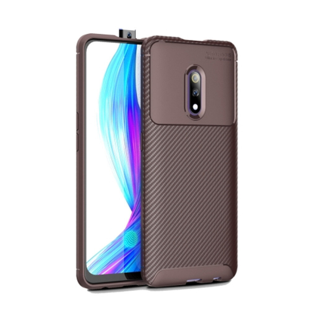 2Pcs Beetle Series Carbon Fiber Texture Shockproof Tpu Case For Oppo Realme X 8881471555914