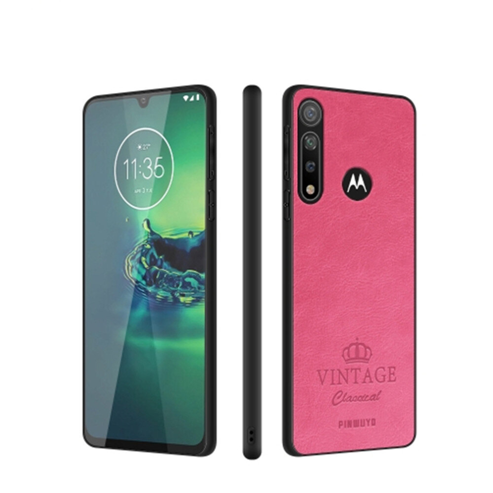 For Moto G8 Plus Classical Leather, Pc + Tpu + Pu Leather Waterproof And Anti-Fall All-Inclusive Protective Shell(Red) Red 8881471552883