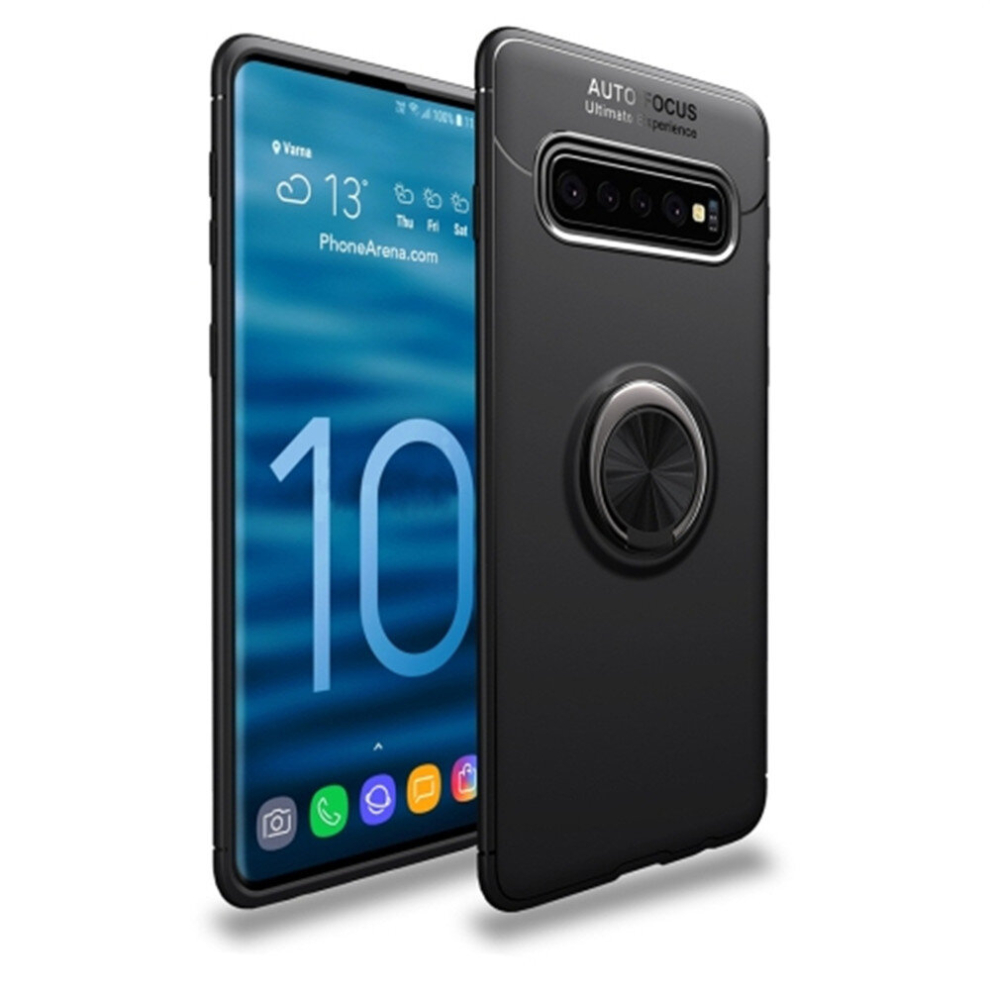 Shockproof Tpu Protective Case For Galaxy S10, With Invisible Holder(Black) Black 8881471553156
