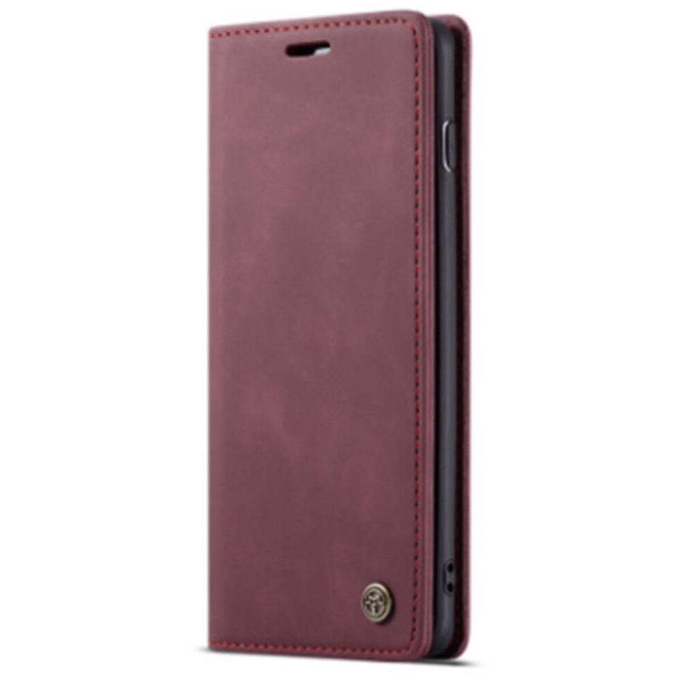 Caseme Multifunctional Retro Frosted Horizontal Flip Leather Case For Huawei P Smart 2019, With Card Slots & Holder & Wallet(Wine ) Red 8881471555761