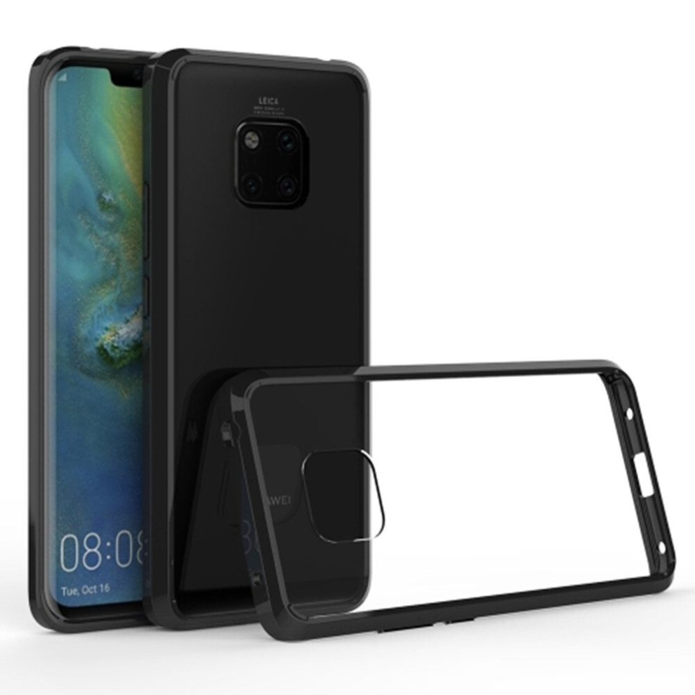 2 Pcs Scratchproof Tpu + Acrylic Protective Case For Huawei Mate 20 Pro(Black) Black 8881471545397