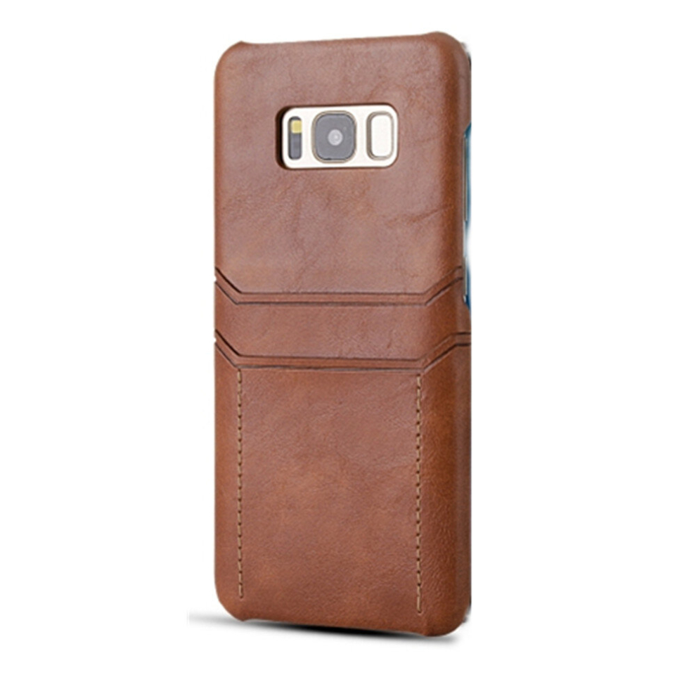 For Galaxy S8+ Calf Texture Pu + Pc Protective Case With Card Slots(Brown) Brown 8881471552944