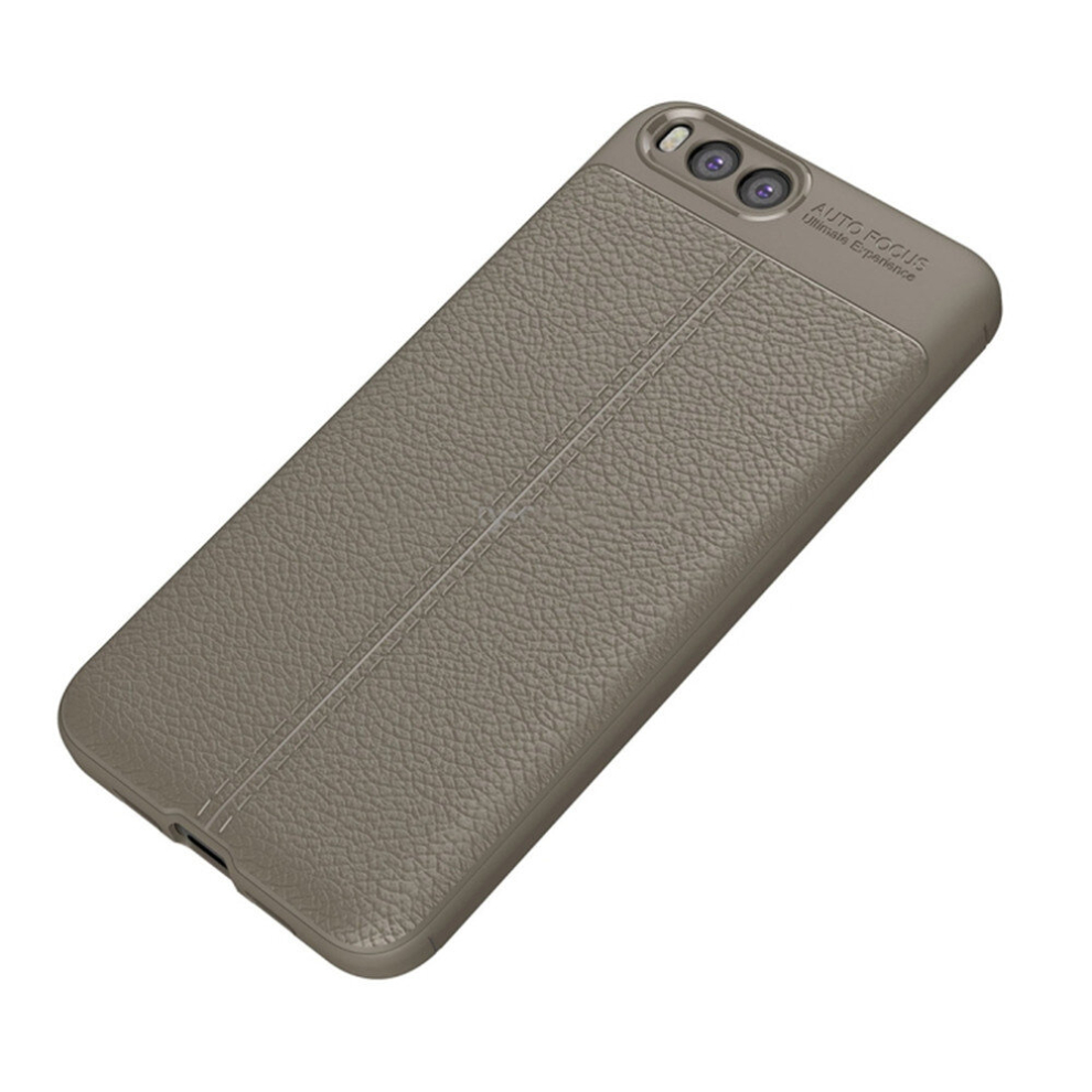 2 Pcs For Xiaomi Mi 6 Litchi Texture Tpu Protective Case (Grey) Grey 8881471556232