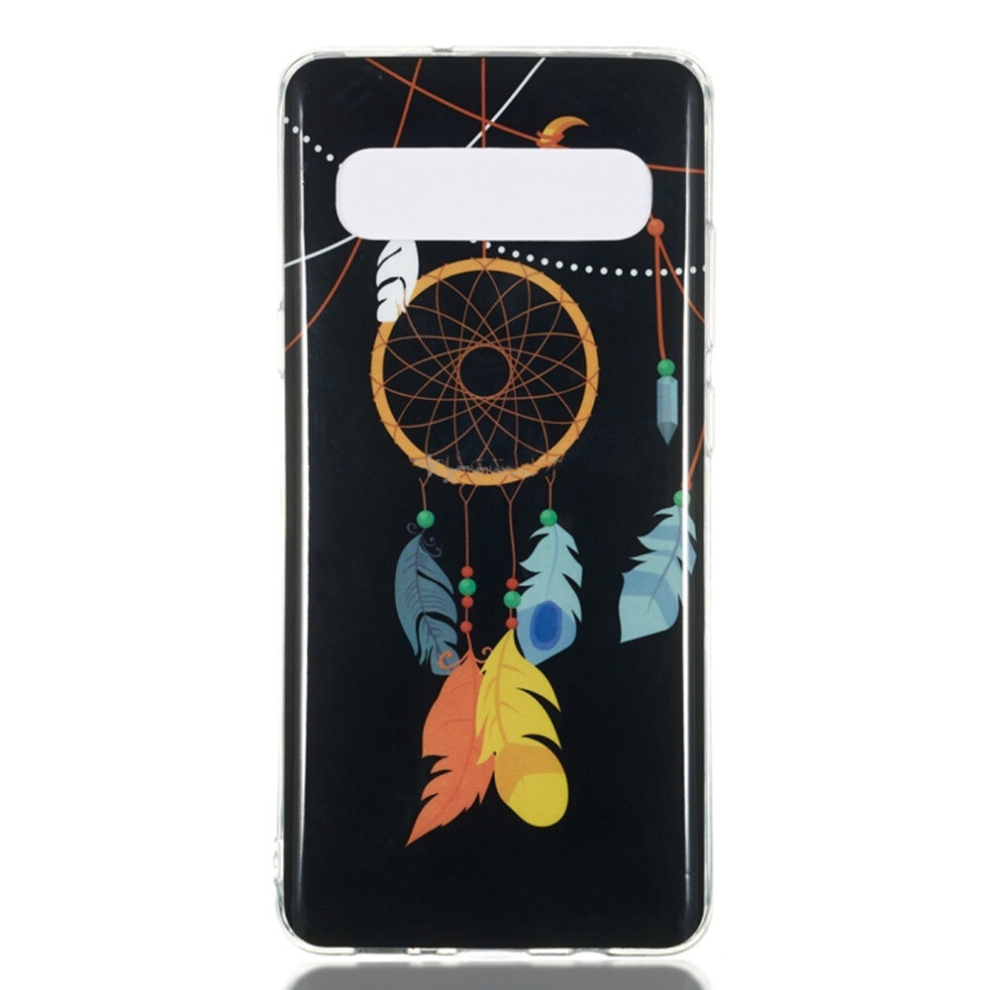 2Pc Feather Wind Chime Pattern Noctilucent Tpu Soft Case For Galaxy S10 5G 8881471556157