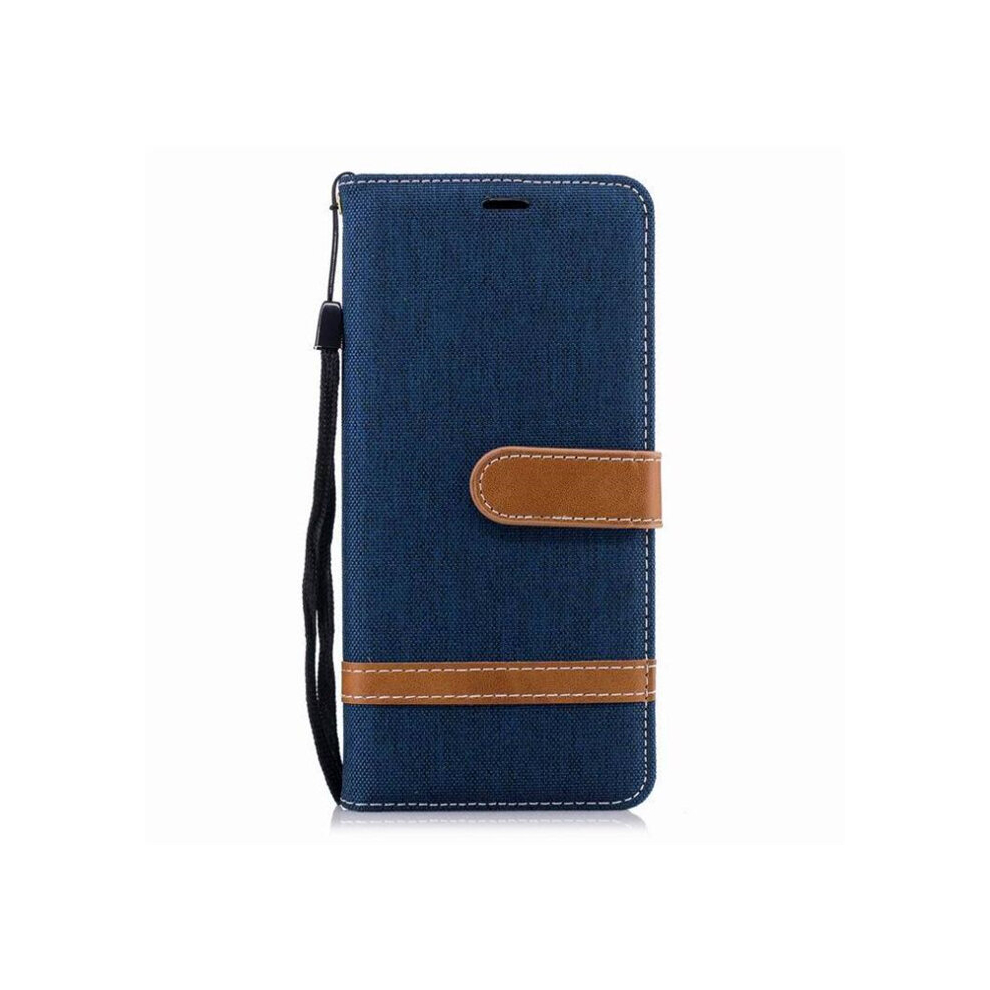 For Xiaomi Redmi Note 8T Color Matching Denim Texture Horizontal Flip Pu Leather Case 8881471548169