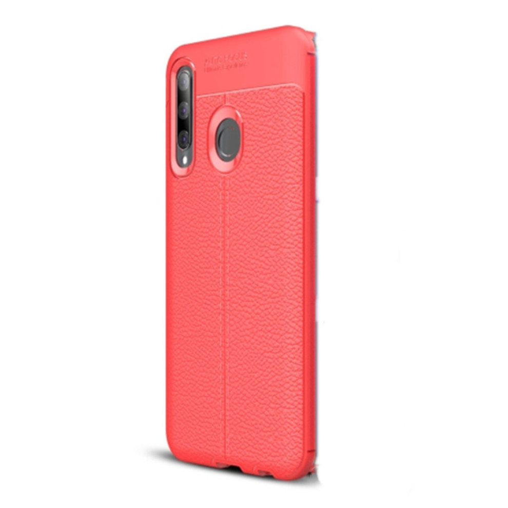 2 Pcs Litchi Texture Tpu Shockproof Case For Huawei Honor 10I(Red) Red 8881471553934