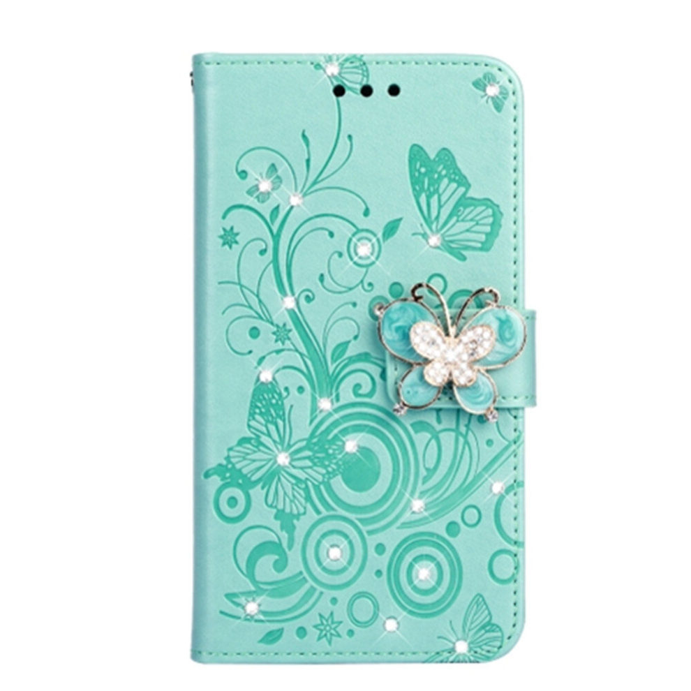 Diamond Encrusted Butterflies Love Flowers Pattern Horizontal Flip Leather Case For Galaxy S8 With Holder & Card Slots & Wallet & Lanyard(Butterfly 8881471554009