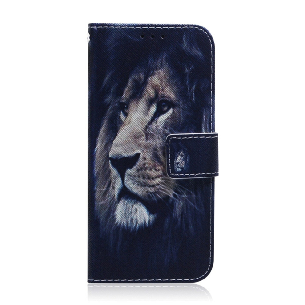 Lion Pattern Coloured Drawing Horizontal Flip Leather Case For Asus Zenfone Max (M1) Zb555kl, With Holder & Card Slots & Wallet 8881471555174