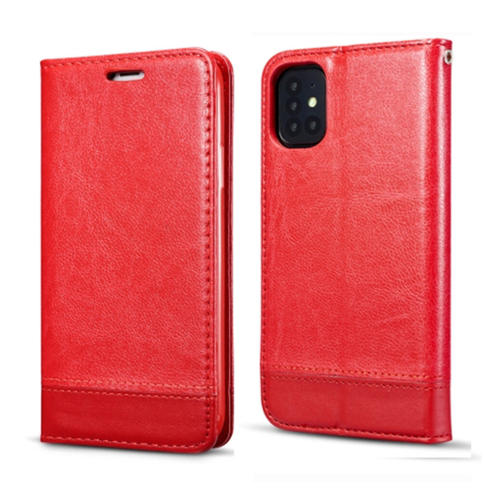 For Galaxy S20 Ultra Double-Sided Absorption Splicing Horizontal Flip Leather Case With Holder Card Slots Lanyard(Red) Red 8881471552210