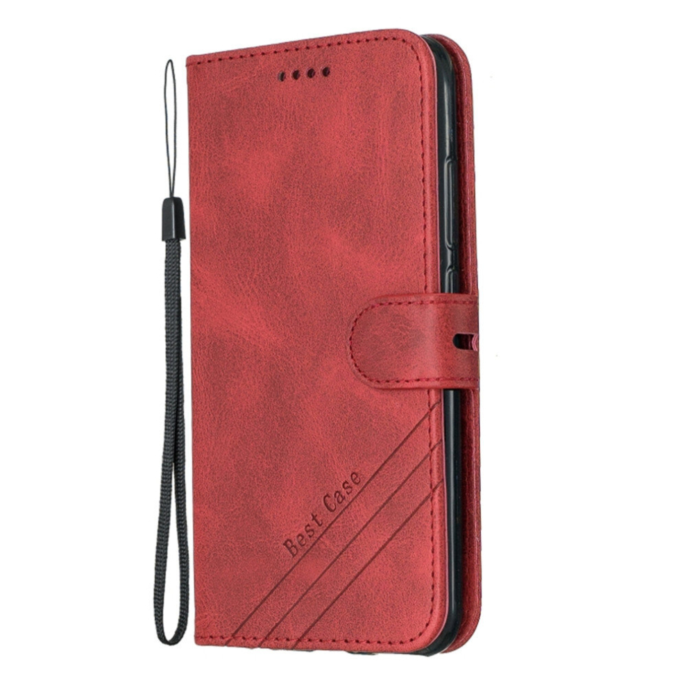 2 Pcs For Xiaomi Mi 5X Stitching Style 2-Color Cow Texture Horizontal Flip Pu Leather Case With Holder & Card Slot & Lanyard(Red) Red 8881471548435