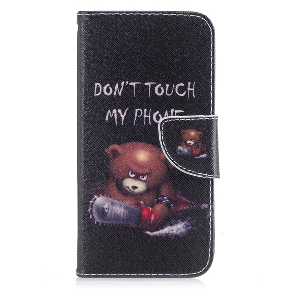 Colored Drawing Pattern Horizontal Flip Leather Case For Huawei P20 Lite&Nova3e,With Holder & Card Slots & Wallet(Bear) 8881471555150