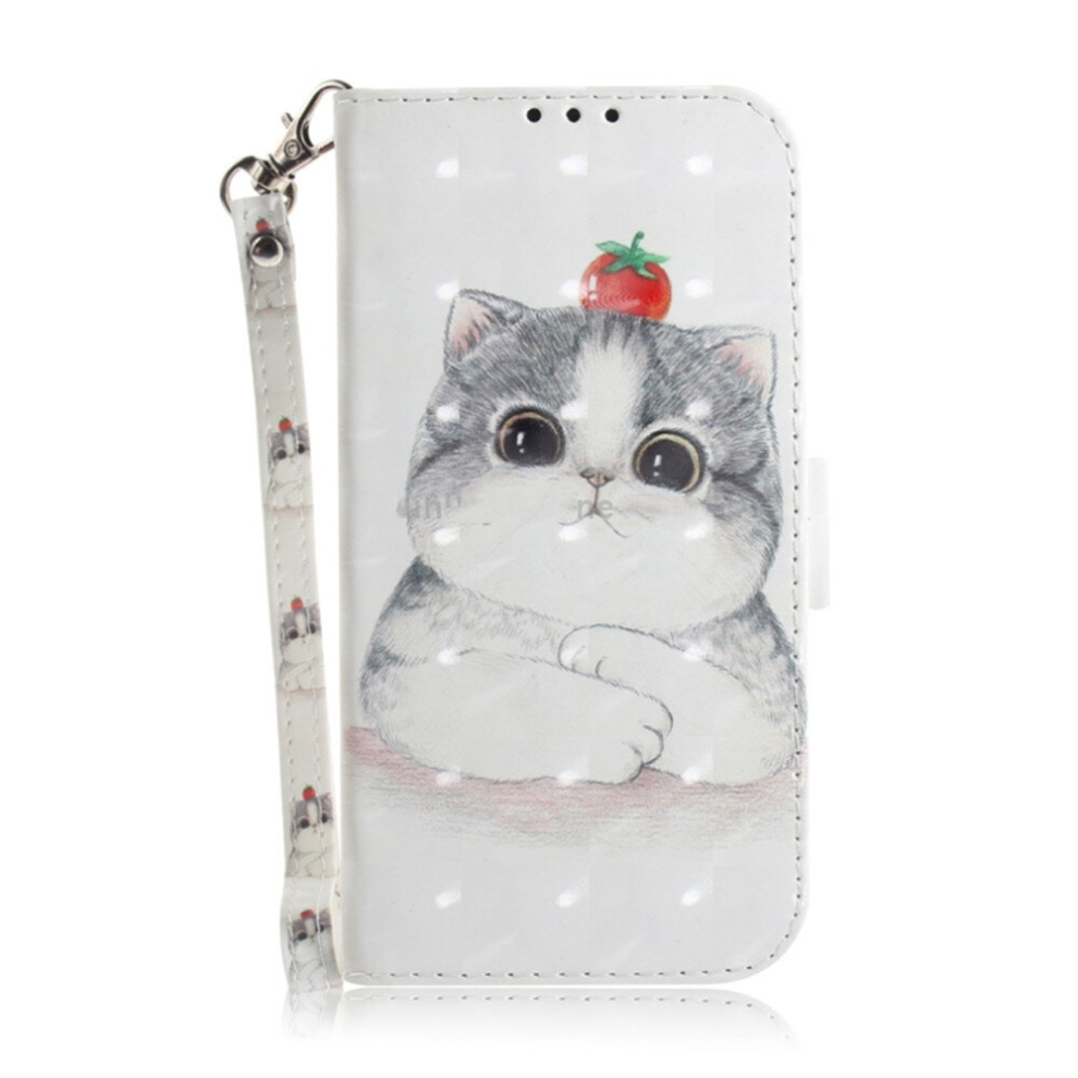 3D Colored Drawing Cute Cat Pattern Horizontal Flip Leather Case For Huawei Y5 (2019) / Honor 8S, With Holder & Card Slots & Wallet 8881471545649