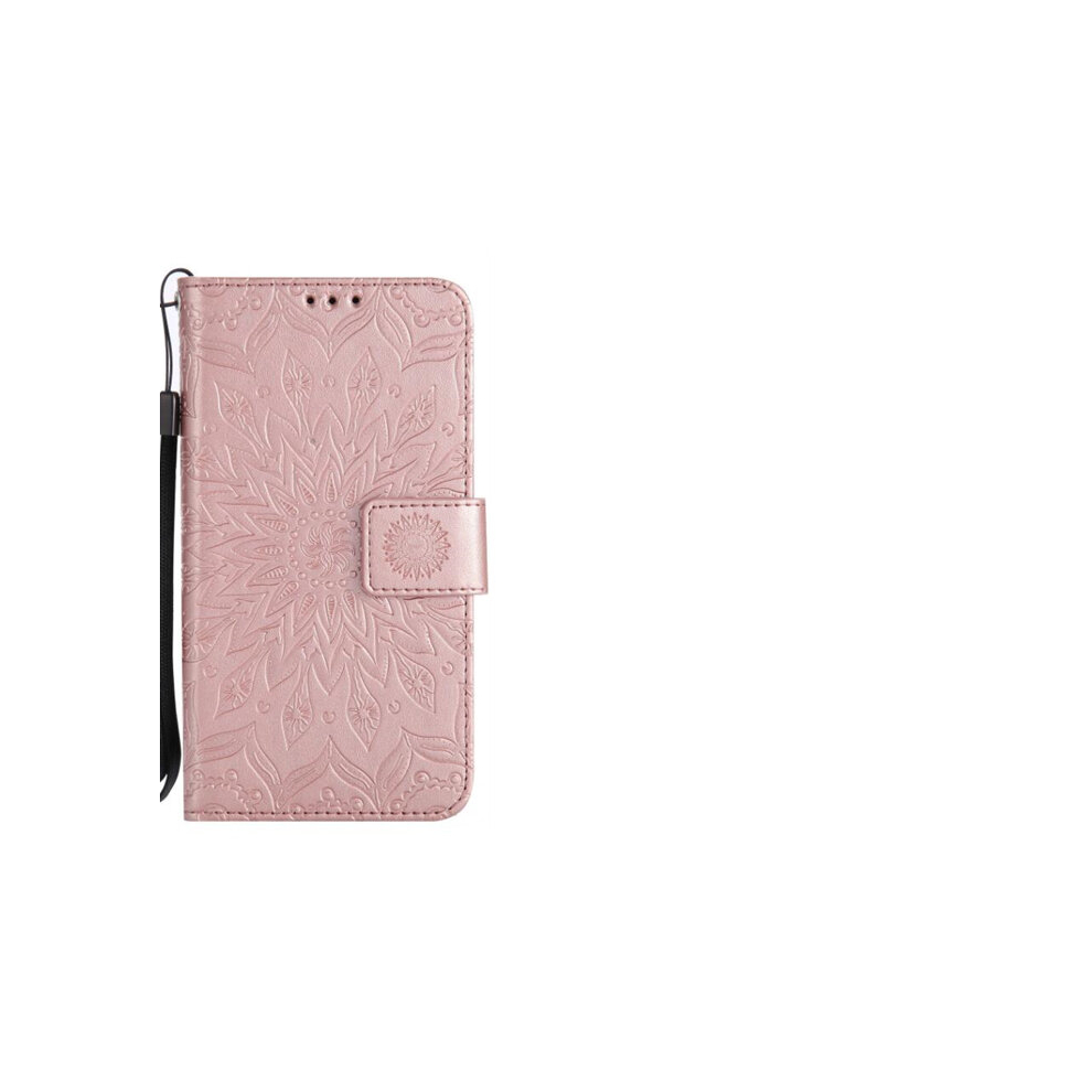 For Motorola Moto G8 Plus Pressed Printing Sunflower Pattern Horizontal Flip Pu Leather Case 8881471548657