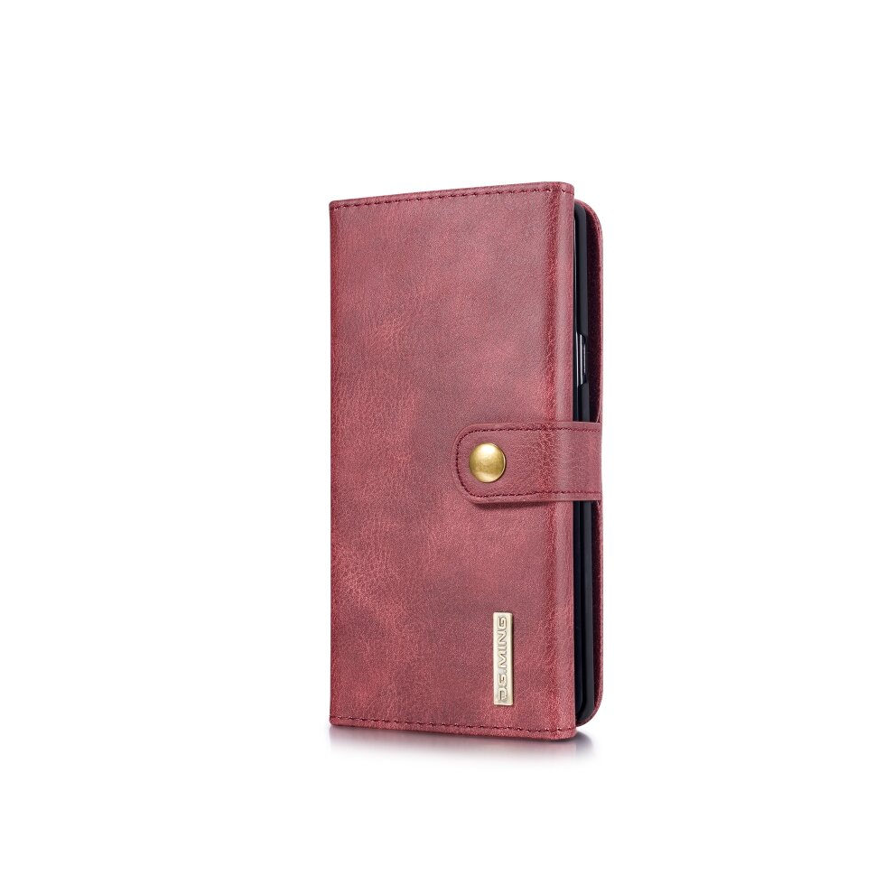 For Galaxy Note9 Dg.ming Triple Fold Crazy Horse Texture Magnetic Horizontal Flip Leather Case With Holder & Card Slots & Wallet(Red) Red 8881471551398