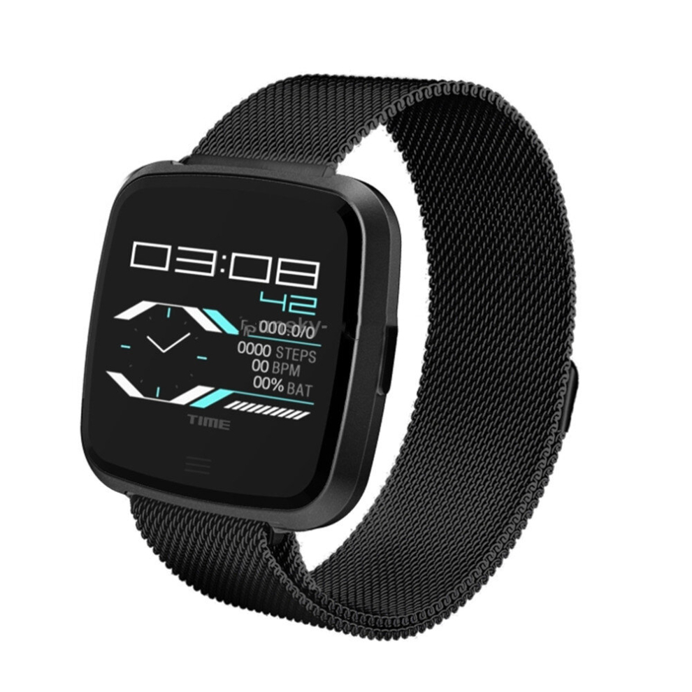 G12 1.3 Inches Oled Color Screen Smart Bracelet Ip67 Waterproof, Steel Watchband, Support Call Reminder /Heart Rate Monitoring /Sedentary Reminder /Mu Silver 6913664818178