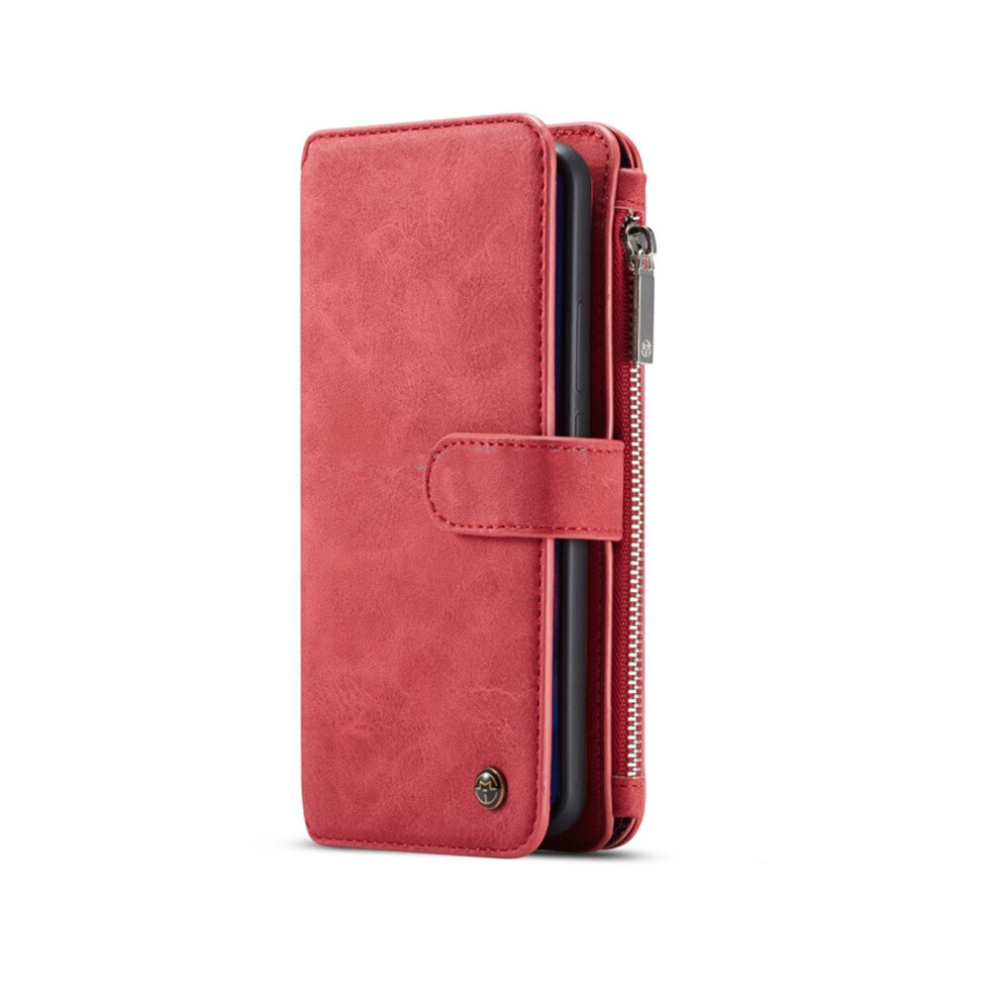 Caseme Crazy Horse Texture Detachable Horizontal Flip Pu Leather Case For Huawei P30, With Card Slot & Holder & Zipper Wallet & Photo Frame (Red) Red 8881471554245