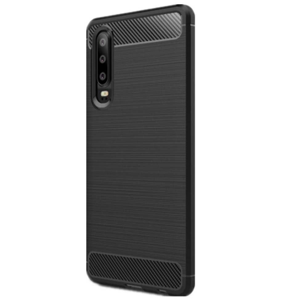 Brushed Texture Carbon Fiber Shockproof Tpu Case For Huawei P30 (Black) Black 8881471551527