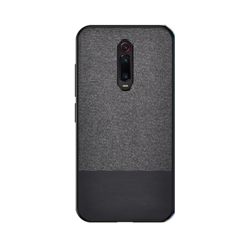 2Pc Shockproof Splicing Pu + Cloth Protective Case For Xiaomi Redmi K20 Pro(Black) Black 8881471551732