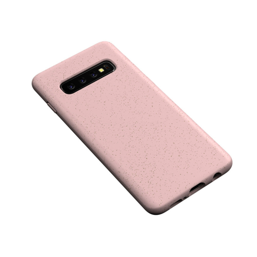 2Pcs Starry Series Shockproof Straw Material + Tpu Protective Case For Galaxy S10 (Pink) Pink 8881471550148