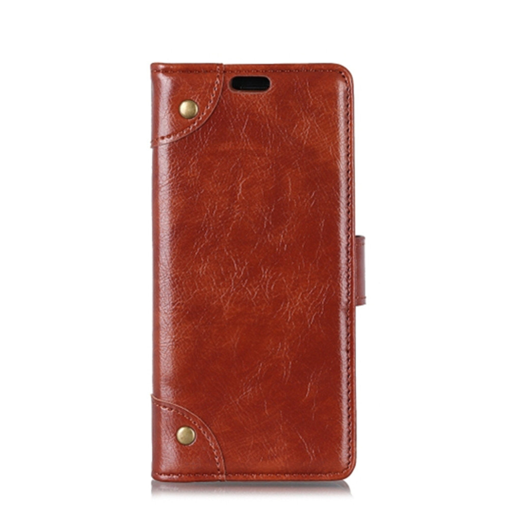 Copper Buckle Nappa Texture Horizontal Flip Leather Case For Sony Xperia 1 / Xperia Xz4, With Holder & Card Slots & Wallet(Brown) Brown 8881471554771