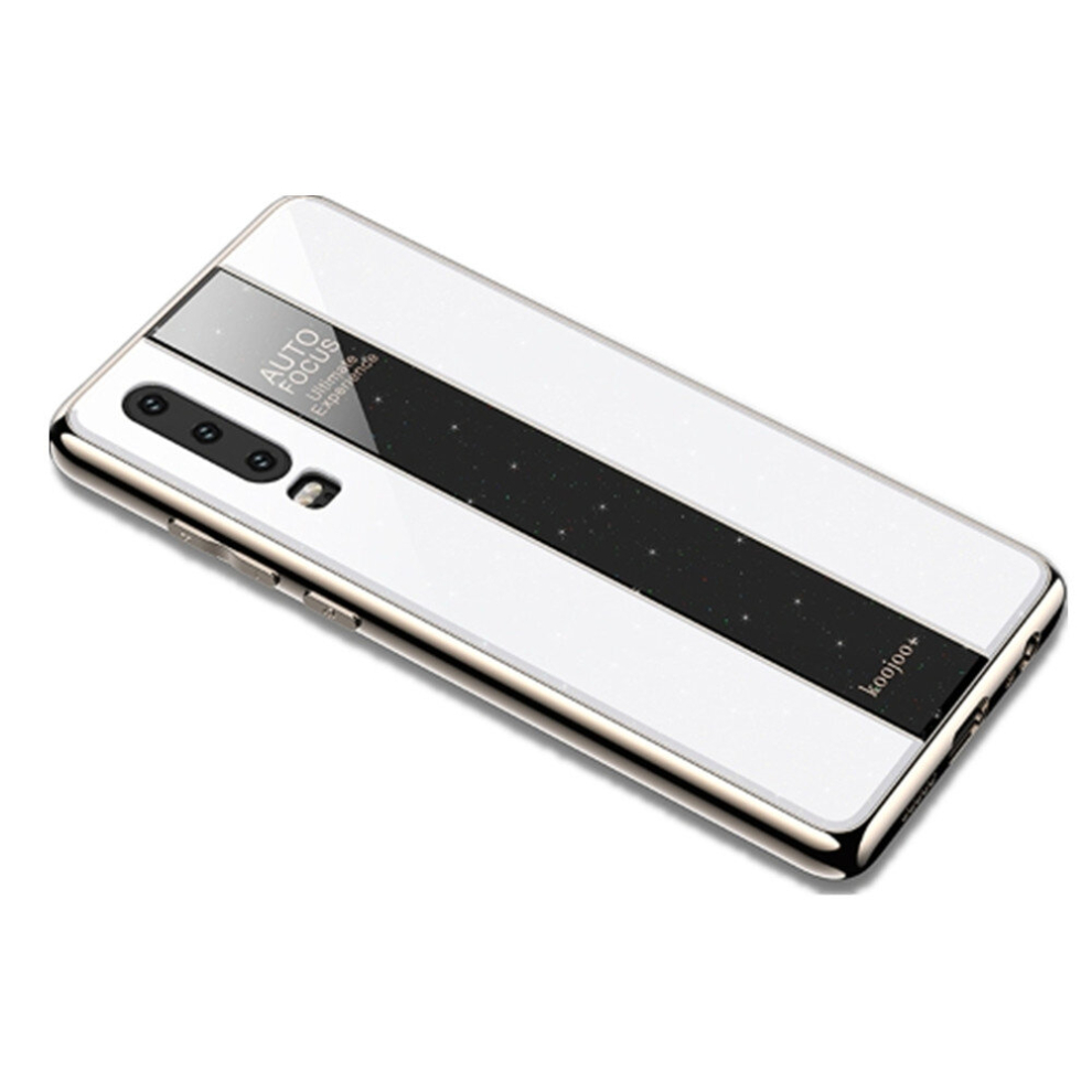 Electroplated Mirror Glass Case For Huawei P30(White) White 8881471552043