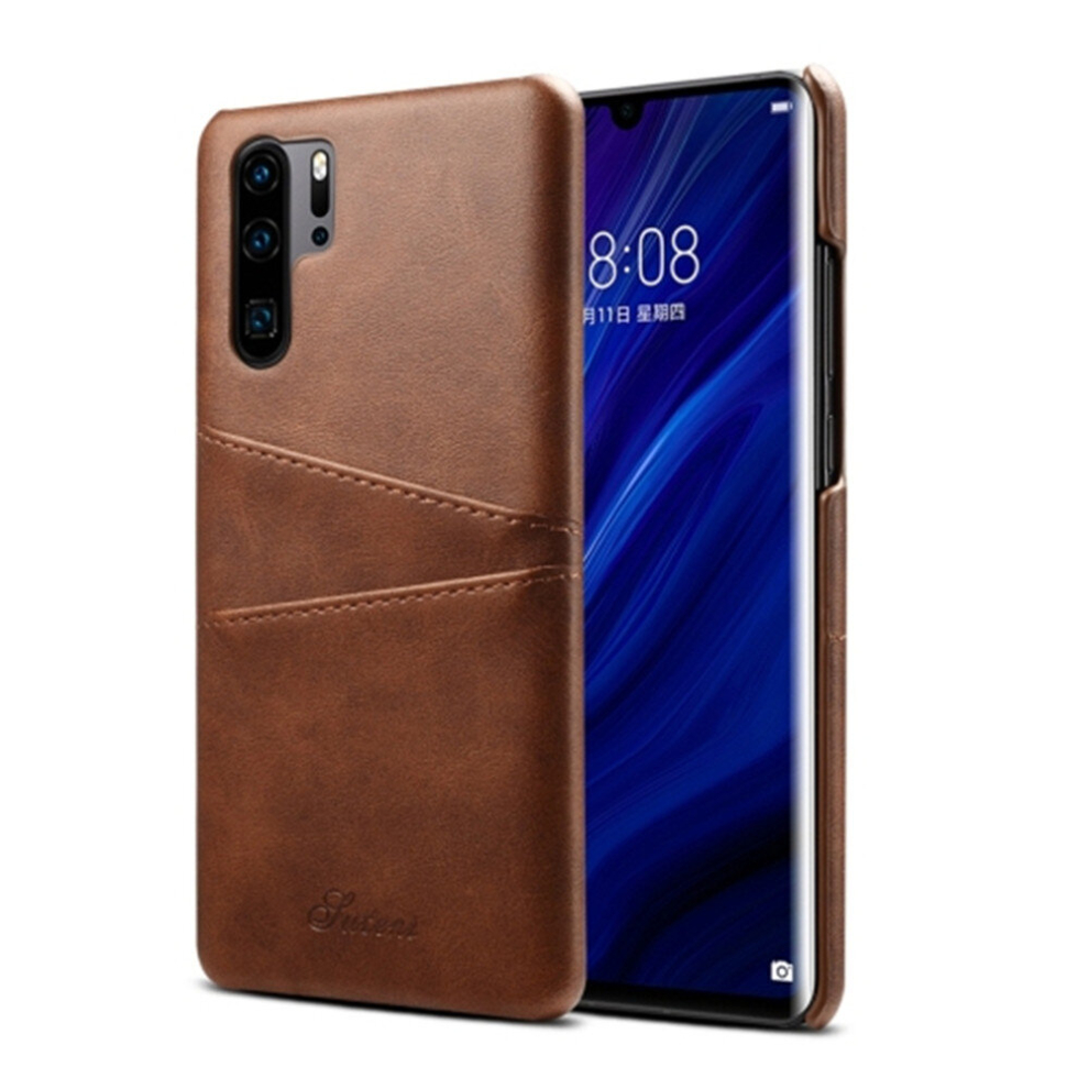 Calf Texture Protective Case For Huawei P30 Pro, With Card Slots (Coffee) Brown 8881471548800