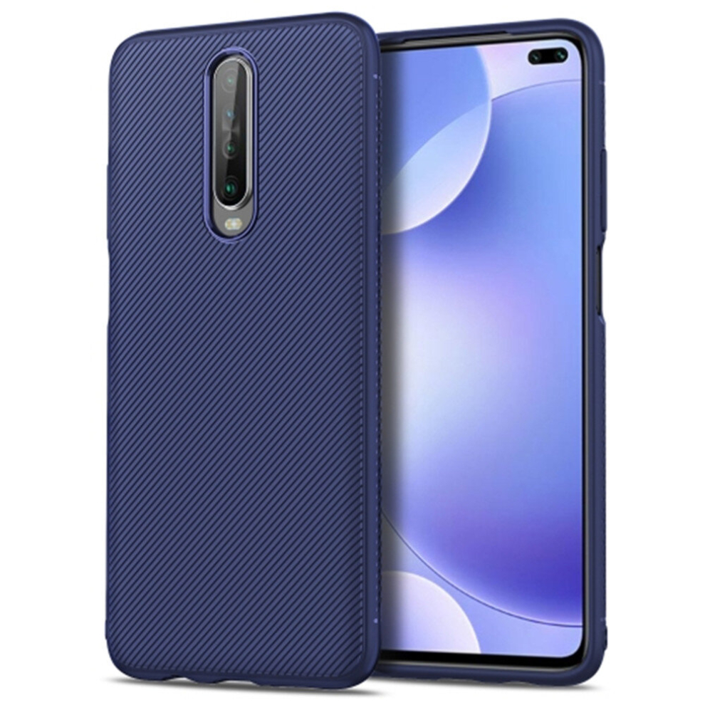 For Xiaomi Redmi K30 Stripe Texture Tpu Case(Dark ) Blue 8881471551374