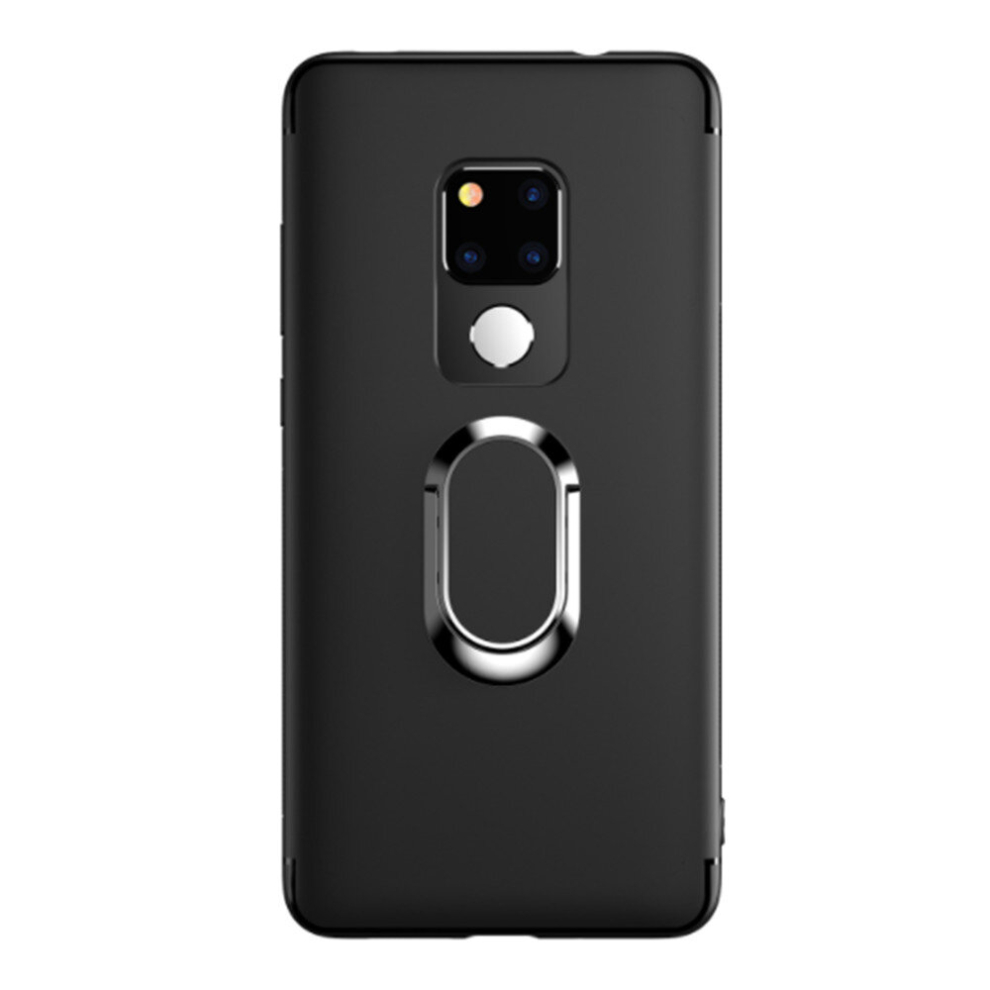 Shockproof Tpu Full Protective Case For Huawei Mate 20, With 360 Degree Rotation Holder (Black) Black 8881471554405