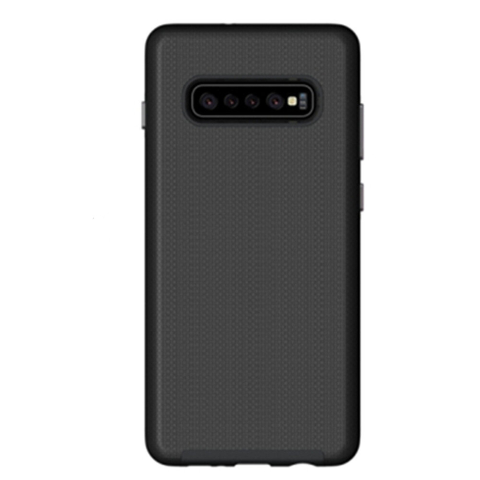 Photos - Case Keshen 2 Pcs Anti-slip Armor Texture TPU + PC  for Galaxy S10 Plus (Black)