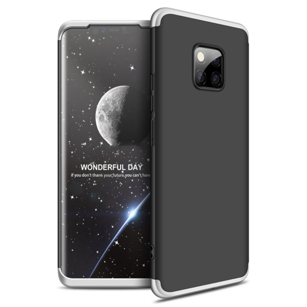 Three Stage Splicing Full Coverage Pc Case For Huawei Mate 20 Pro (Black Silver) Black,Silver 8881471552807
