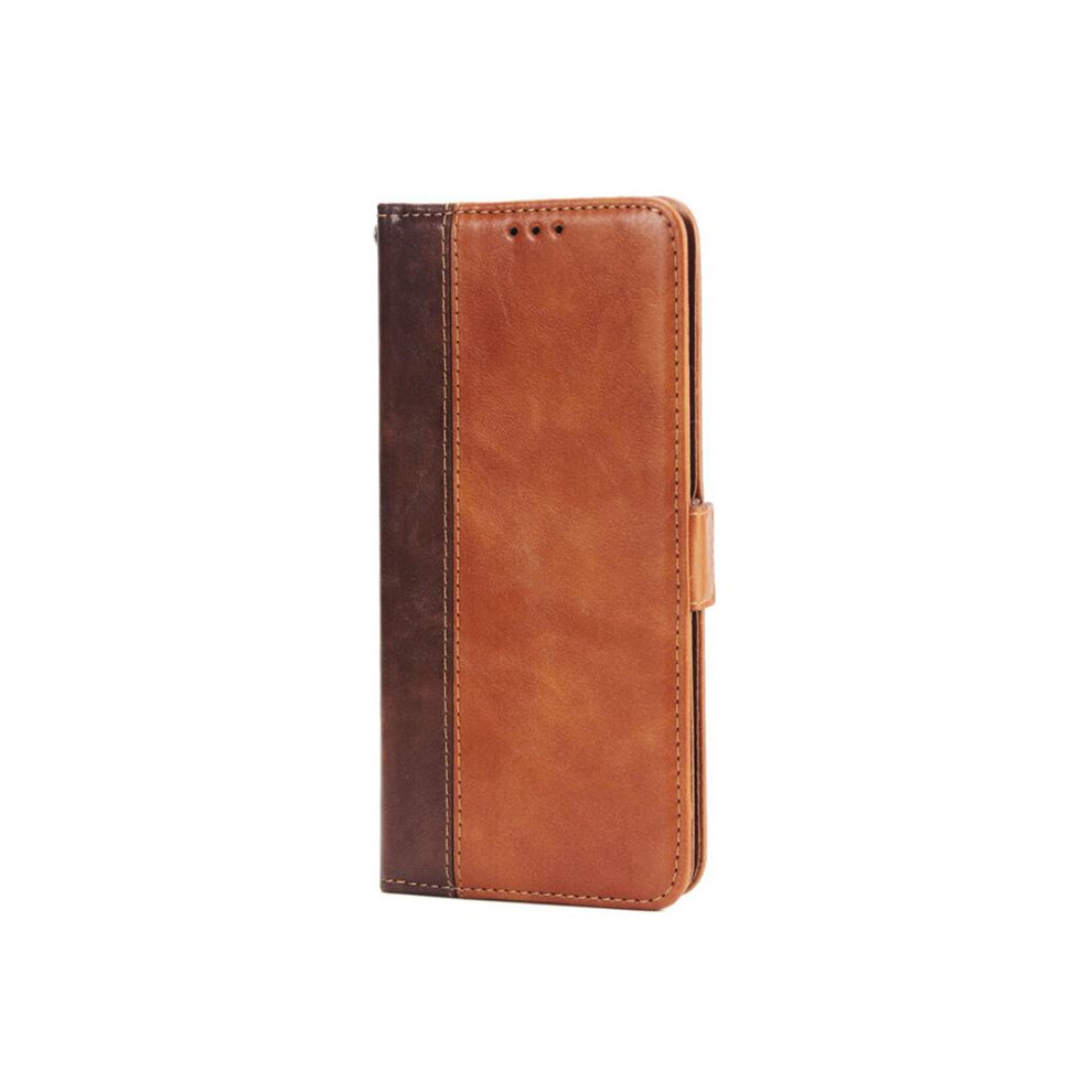 For Galaxy S6 Edge Retro Texture Contrast Color Splicing Horizontal Flip Tpu + Pu Leather Case 8881471549456