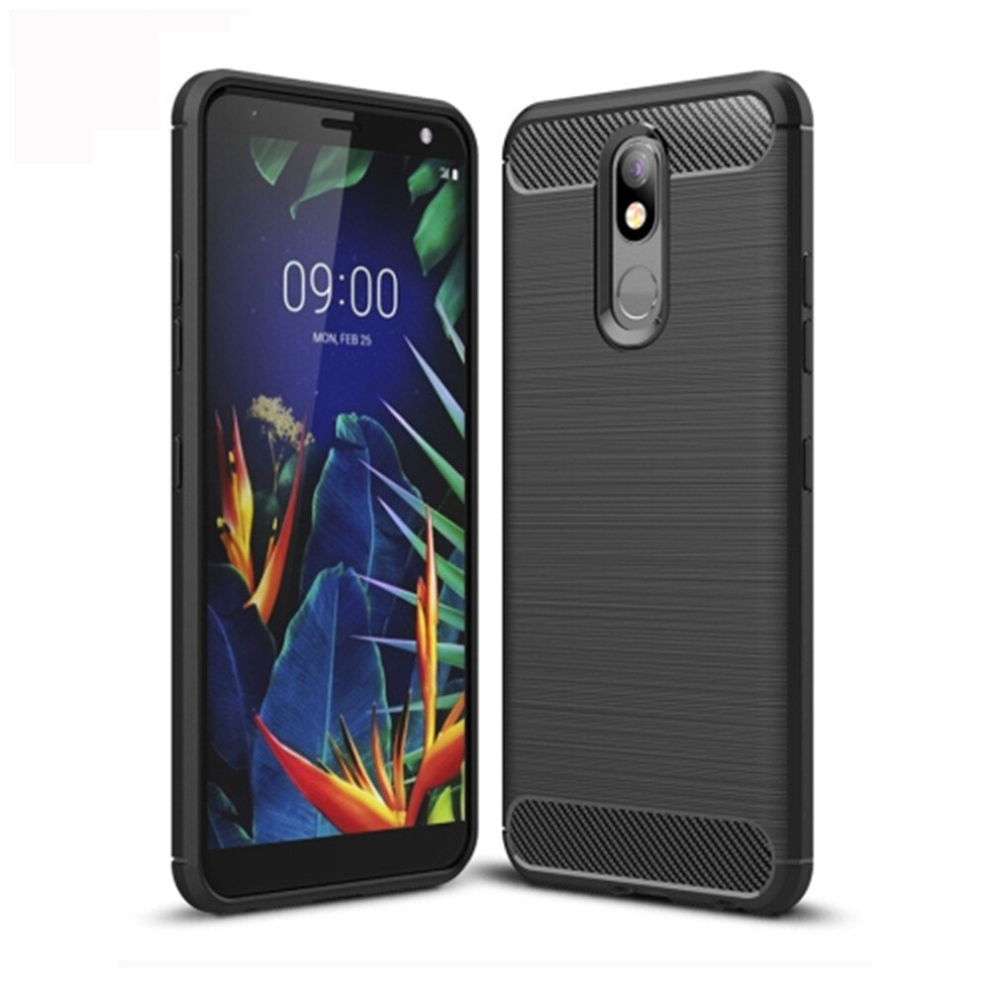 Brushed Texture Carbon Fiber Tpu Case For Lg K40 (Black) Black 8881471551855