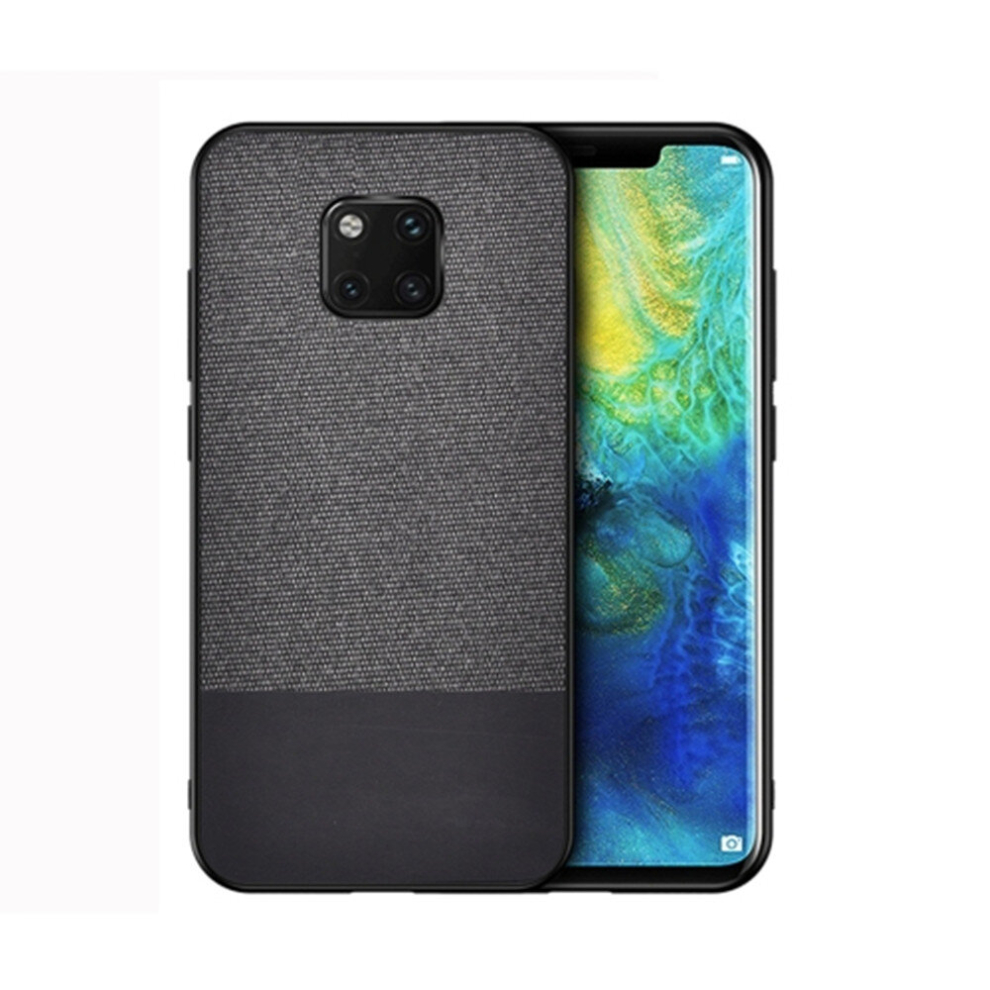 Shockproof Splicing Pu + Cloth Protective Case For Huawei Mate 20 Pro (Black) Black 8881471545915