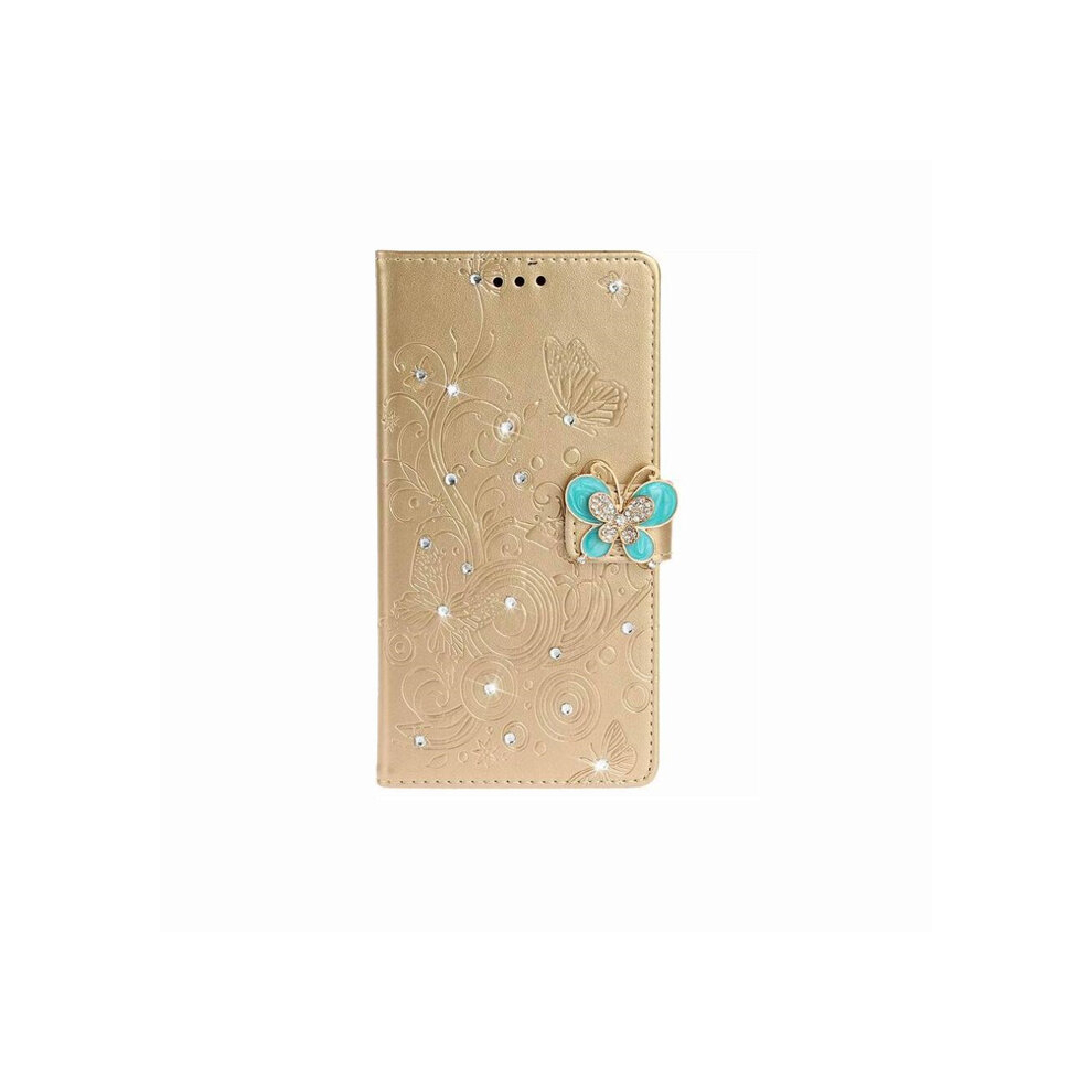 Diamond Encrusted Butterflies Love Flowers Pattern Horizontal Flip Leather Case For Galaxy A20e 8881471555754